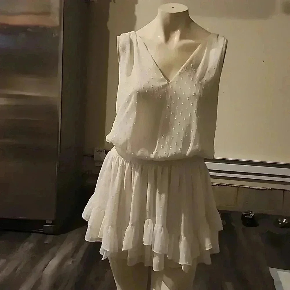 RAMY BROOK V-NECK MINI HAZE DRESS SIZE S